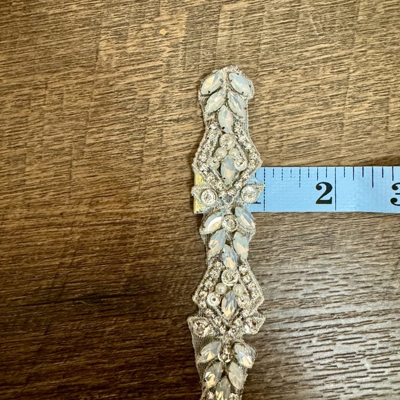 Crystal Opal Wedding Dress Belt / Crystal Opal Bridal Belt - Picture 11 of 13